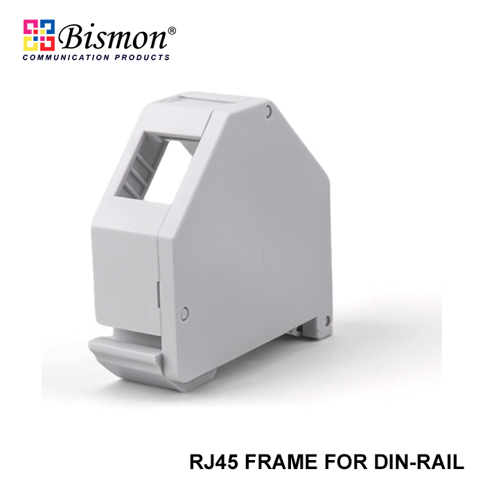 DIN-RAIL adapter for RJ45 keystone jack 1-port(without keystone jack)